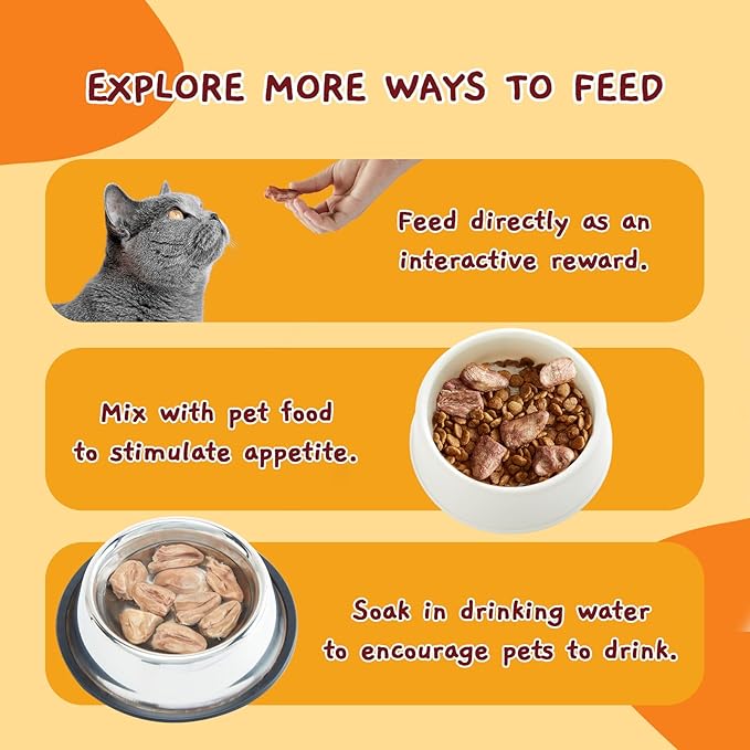 Jungle Calling Cat Treats & Dog Snacks, Freeze Dried Chicken Hearts Halves for Cats & Dogs, Single Ingredient Organ Meat, High Protein Pet Training Treats & Food Topper, 7.76 oz-Mewly Pet