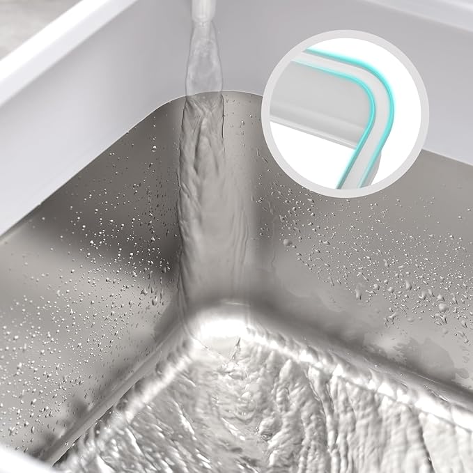 Kichwit Extra Large Stainless Steel Cat Litter Box with High Sides, Easy to Clean, Smooth Surface, Rust Resistant, 23.6" x 15.7" x 10" (with Lid)-Mewly Pet