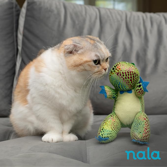 Caitec Presents Nala Cat Tucker The T-Rex Dino - Catnip Toy - Interactive Cat Toy - Chew Toy - Pillow Toy, 2 Pack-Mewly Pet