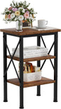 VECELO Modern Nightstands X-Design Side End Table Night Stand with Storage Shelf for Bedroom,Living Room,