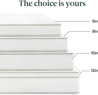 ZINUS 6 Inch Foam and Spring Hybrid Mattress [New Version], Twin, Medium Firmness, Durable Support, Certified Safe Foams & Fabric, Mattress in A Box