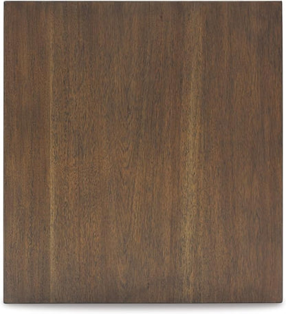 Signature Design by Ashley Moriville Rustic Farmhouse End Table with Dual Cabinet Doors, Brown