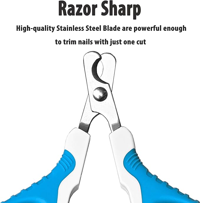 gonicc Professional Pet Nail Clippers and Trimmer - Best for Cats, Small Dogs and Any Small Pets. Sharp Angled Blade Pet Nail Trimmer Scissors.-Mewly Pet