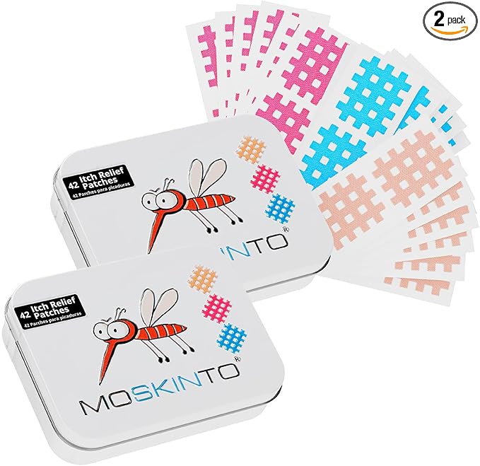 Moskinto The Original Mosquito Itch Relief Patches for Kids & Adults, Bug Bite Patches Soothe Swelling & Itching, Anti Itch Bug Bite Relief, Suction Tool Alternative, Family Pack, 42 Count, Pack of 2-Mewly Pet