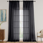 OVZME Black Sheer Curtains 108 Inches Long 2 Panels Set, 59 Inch Extra Wide Lightweight Airy Black Sheer Curtain for Living Room Bedroom, Filmy Voile Rod Pocket, 59Wx108L Inches