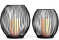 OLEEK Outdoor Candle Holder Decor Set - Black Candle Holder - Candles Holders for Table Centerpiece - Hurricane Candles Holder for Pillar Candles Cage Candle Holders Black Wire Decorative