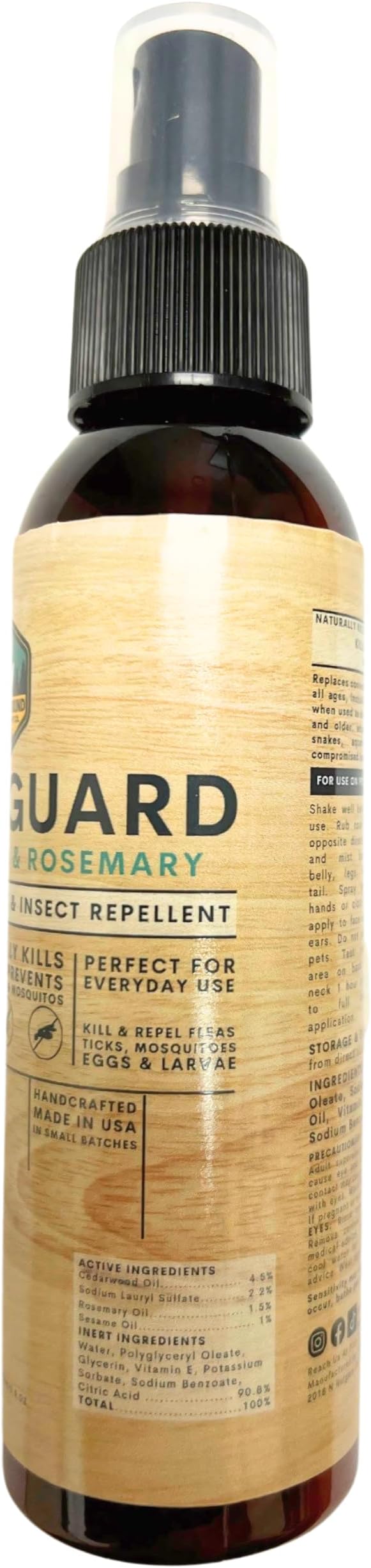 Trail Guard Natural Extra Strength Insect, Flea and Tick Spray for Dogs, Cats, People & Home (2Pack 4oz, Cedarwood & Rosemary)-Mewly Pet