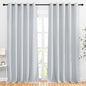 NICETOWN Room Darkening Curtains Extra Long 110 Inches, Grommet Thermal Insulated Weighted Window Treatments for Living Room/Farmhouse, W66 x L110, Greyish White, 2 Panels