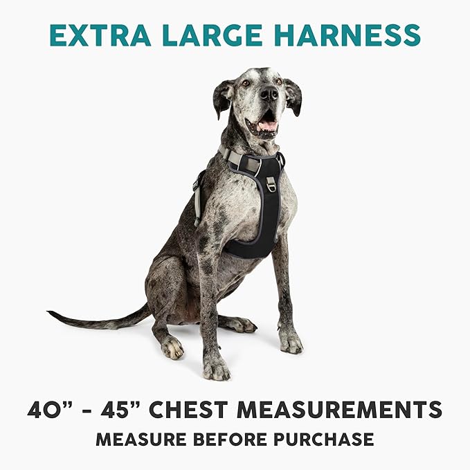 Embark Adventure Dog Harness, Reflective Trim XL Harness for Extra Large Dogs No Pull - Military Grade Nylon, 2 Leash Clips & Gel Lined Handle. Soft & Padded Puppy Dog for Any Breed-Mewly Pet