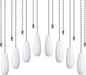 8 Pieces Ceiling Fan Pull Chains Wooden Pendant Pull Chain Extension for Ceiling Light Lamp Fan Chain (White)