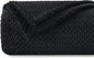 NEWCOSPLAY Super Soft King Blanket Black Premium Silky Flannel Fleece Leaves Pattern Lightweight Bed Blanket All Season Use (Black, King(90"x110"))
