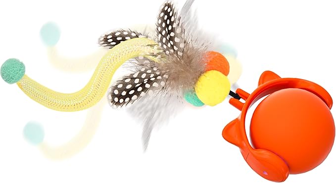 ORSDA Cat Toys for Indoor Cats, New Intelligent Voice Timing Touch Control Cats Ball, Simulate Mouse Sound Kitten Toy, Automatic Interactive Moving Cat Toy for All Ages-Mewly Pet