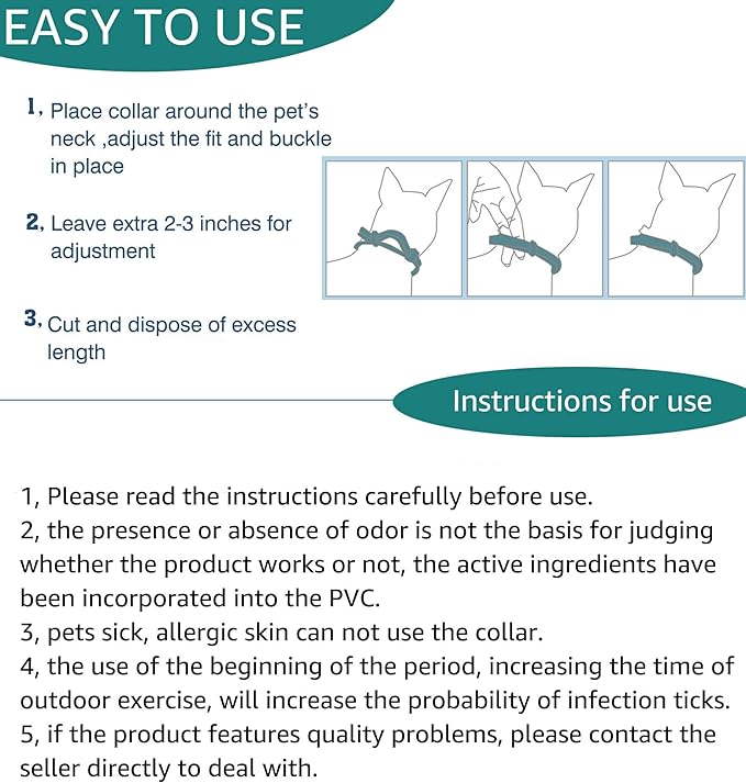 Natural Flea and Tick Collar for Puppies - Provides 24-Month Protection, Safe Pest Control - Waterproof and Strong - Includes Free Flea Comb and Tick Tweezer - 4-Pack-Mewly Pet