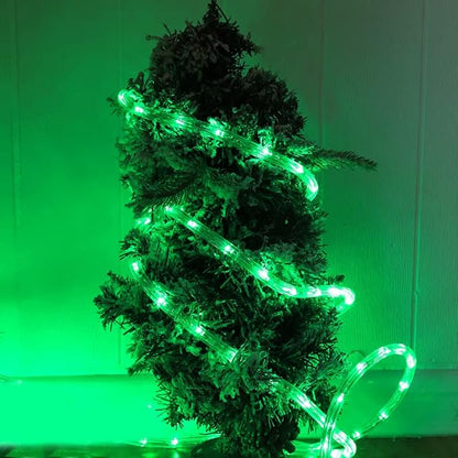 50ft 360 LED Waterproof Rope Lights, 110V Connectable Indoor Outdoor Green Led Rope Lights for Deck, Patio, Pool, Camping, Bedroom Decor, Landscape Lighting and More (Green)