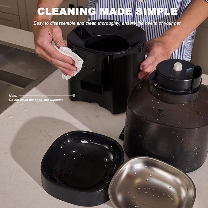 Automatic Cat Feeder with Camera & Voice Interaction, WiFi/App Control, 4L Dry Food Dispenser for Cats & Dogs with Freshness Preservation, Custom Feeding Times & Portions, Dual Power-Mewly Pet