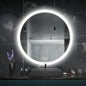 Wall-Mounted LED Round Bathroom Mirror, Makeup Mirror (36inches x36 inches,) 3 Color Stepless Dimmable Memory Bathroom Vanity Mirror with Lights CRI90+ 3000-6400K Smart Mirror with Touch