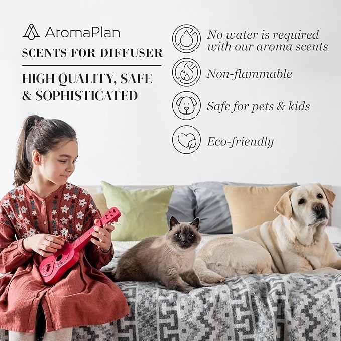 AromaPlan Hotel Scents Lifestyle Air 5 Fl Oz (2 Pack), Luxury Aroma & Hotel Fragrance Diffuser Oil- Hotel Diffuser Oil for Aromatherapy- USA Made, Bigger Bottle, Bolder Aroma & Longer Lasting