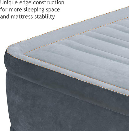 Intex Comfort Dura-Beam Airbed Internal Electric Pump Bed Height Elevated (2020 Model)