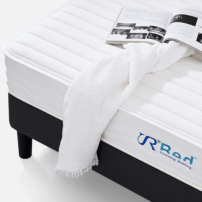 Sunrising Bedding 10 inch Twin Natural Latex Mattress, Individually Encased Pocket Coil, Firm, Supportive, Naturally Cooling, Organic Mattress, 120-Night Free Trial, 20-Year Warranty