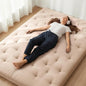 ZonLi Japanese Floor Futon Mattress Twin Size 75"x 39", 100% Cotton Cover 2.5'' Thicken Tatami Mattress, Foldable Sleeping Pad, Portable Dormitory Tatami Mat(Khaki)