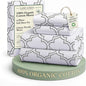 LANE LINEN 100% Organic Cotton Full Sheets Set Fully Elasticized Naturally Temperature Regulating Mercerized Cotton Printed Full Bedding & Pillowcases Set - Trellis