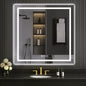 LOAAO 40"X40" LED Mirror for Bathroom, Lighted Bathroom Mirror with Lights, Anti-Fog, Dimmable, Memory Function, Easy to Install, Clear Reflection