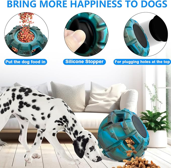 Yipetor Frozen Treat Dispensing Dog Toy - Large Chew Toy, Freezable Fillable Rubber, Reduces Anxiety, Easy to Clean, Interactive Puzzle (Large)-Mewly Pet