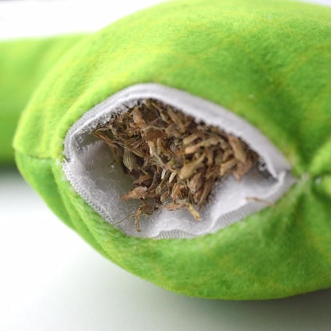 ZOOMIE Snake Kicker - Refillable Catnip Toy + Catnip | High Potency Hand Harvested Fresh | Soft Plush for Engaging Play-Mewly Pet