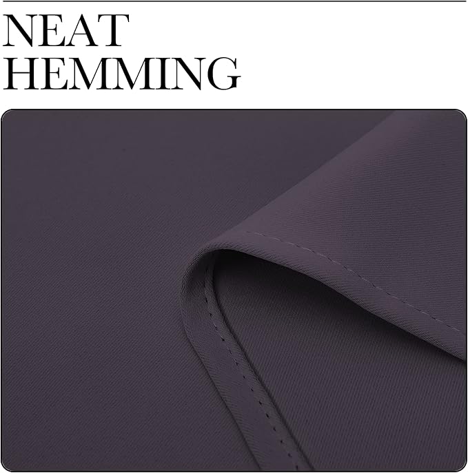 NICETOWN Greyish Purple Blackout Curtains 48 inches Length for Laundry Room, 2 Panels, 42" Wide, Thermal Insulated Decoration Drapes for Short Window