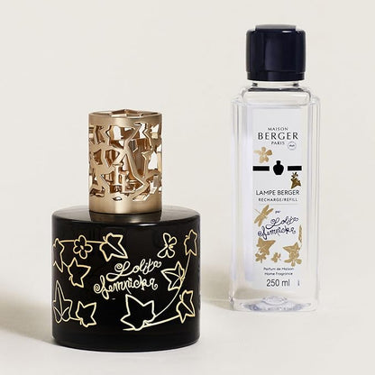 MAISON BERGER - Giftset Lampe Berger - Model Lolita Lempicka - Home Fragrance Diffuser - 4.7 x 3.2 x 3.2 inches - Includes Fragrance 250 milliliters - 8.45 Fluid Ounces (Black)