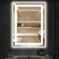 DUMOS 32"x 25" LED Bathroom Mirror with Lights, Anti-Fog Front Lit Backlit Lighted Wall Mounted Mirrors with Memory Function for Vanity, Makeup