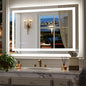 LED Bathroom Mirror, Large 60"x 40" Smart Bathroom Vanity Wall Mirrors with Lights, Anti-Fog, Dimmable, Backlit + Front Lit, 3 Color Modes, Memory Function