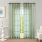 OWENIE Sheer Curtains 84 Inches Long 2 Panels Set, Sage Green Sheer Curtain for Living Room Bedroom, Modern Filmy Rod Pocket Curtains Drapes, 2 Pcs, Each 59 W x 84L, Sage Green