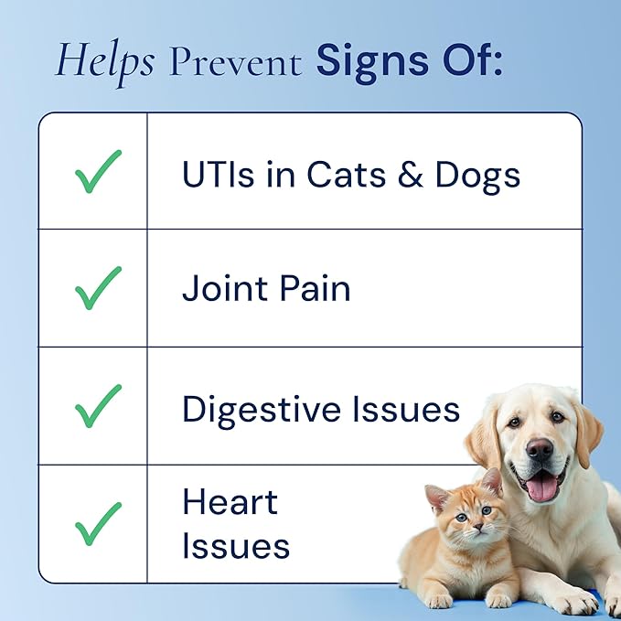 Advanced 15-in-1 Multivitamin for Dogs & Cats - Premium Liquid Supplement with Glucosamine, Vitamin B Complex and Cranberry for Joint, Digestive, Skin, Immune & UTI Support - 2.0 Fl Oz - Made in USA-Mewly Pet