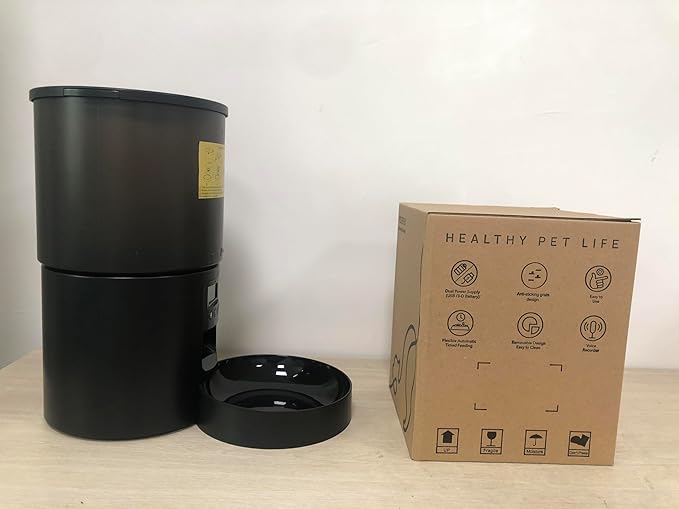 Automatic Cat Feeder Food Dispenser: 4L Timed Small Dog Dry Food Dispenser with 10s Voice - Distributeur Nourriture Chat Hund Programmable - Auto Pet Feeder with 1-6 Meals Per Day-Mewly Pet