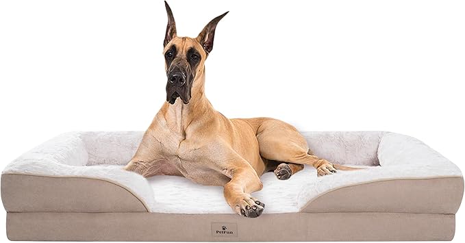 XXL Orthopedic Dog Bed - Washable Dog Sofa Beds for Giant Dogs, Supportive Foam Pet Couch Bed with Removable Washable Cover, Waterproof Lining and Nonskid Bottom-Mewly Pet