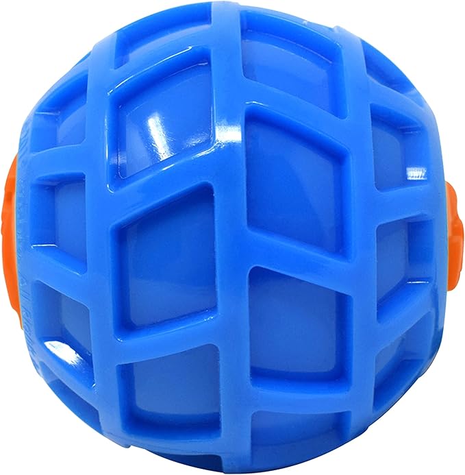 Nerf Dog 2.5in TPR EXO Squeak Ball - Blue/Orange-Mewly Pet