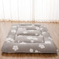 Japanese Floor Mattress, Futon Mattress with Portable Storage Bag and Washable Cover, Roll Up Thick Tatami Mat Suitable for Camping, Guest Room, Grey Cotton, Twin