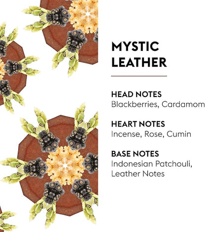 Maison Berger - Mystic Leather - Lampe Berger Fragrance Refill Oil for Home Diffusers - Luxury Air Freshener with Blackberries, Rose & Leather Notes - 16.9 Fl Oz (500ml)
