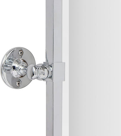 TEHOME Chrome Pivot Mirror Tilt Bathroom Mirror in Polished Nickel Tilting Beveled Vanity Mirrors in Chrome, 28.5x36''