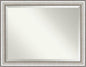 Amanti Art Silver Bathroom Mirror for Over Sink, 35x45 Salon Silver Rectangle Vanity Mirror, X-Large Traditional Frame, Hangs Horizonally and Vertically, Bathroom Wall Decor, Beveled Edge