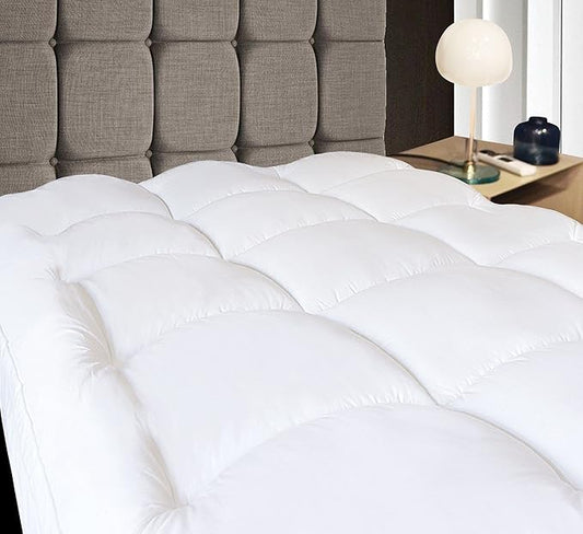 Aemicion Extra Thick Mattress Topper Queen, 4 Inch Extra Soft Mattress Pad Cover, Pillow Top Matress Topper with with 18" Deep Pocket 60" x 80"