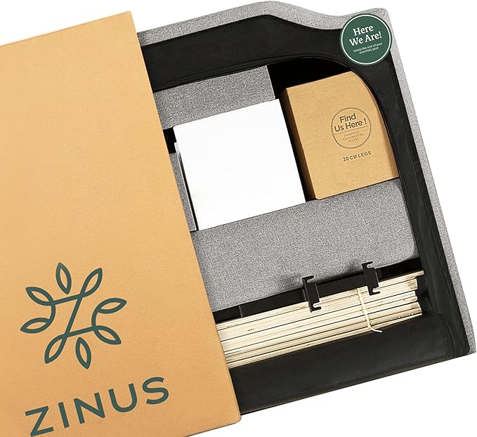 ZINUS Kellen Upholstered Scalloped Platform Bed Frame, Mattress Foundation, Wood Slat Support, No Box Spring Needed, Easy Assembly, King