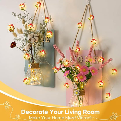Coquimbo Mushroom Lights Room Cottagecore Decor: Christmas Stocking Stuffers Gifts for Teen Girls Boys, 10FT 30LED Fairy Lights Battery Operated Cute Mushroom Lamp Decorations for Bedroom Dorm Wedding
