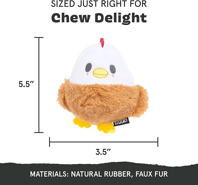 Barkbox Hatch Me If You Can Dog Toy for Medium to Large Aggressive Chewers Two-Layer Tearable Toy with Hidden Surprise Inside for Interactive Playtime-Mewly Pet