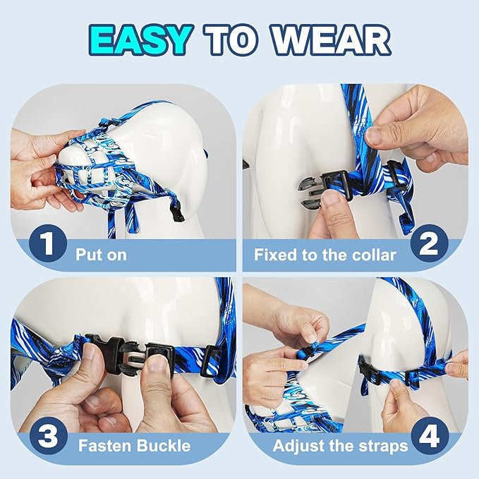 Basket Muzzle to Prevent Biting, Dog Muzzle for Large Medium Small Dogs Allows Panting Drinking Anti Chewing, Perfect for Grooming Trimming Training and Aggressive Reactive Dogs (Blue, Size 5)-Mewly Pet