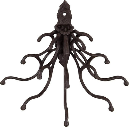 Creative Co-Op Antique Cast Iron Wall Hooks in Rust Finish
