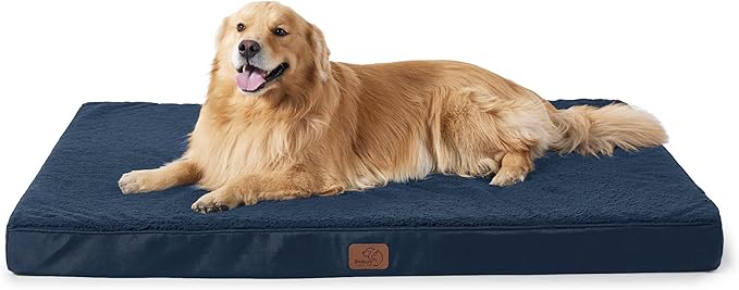 Bedsure XL Dog Beds Large Sized Dog -Orthopedic Flat Extra Large Pet Beds with Removable Washable Cover, Egg Crate Foam Mat, Suitable for Pet Up to 100 lbs-Mewly Pet