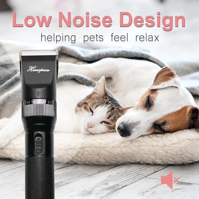 Dog Grooming Clippers, Upgraded 36V Heavy Duty Pet Clippers, Professional Dog & Cat Shaver for Thick Coat, Corded Pet Hair Trimmer with Guard Combs & Brush-Mewly Pet