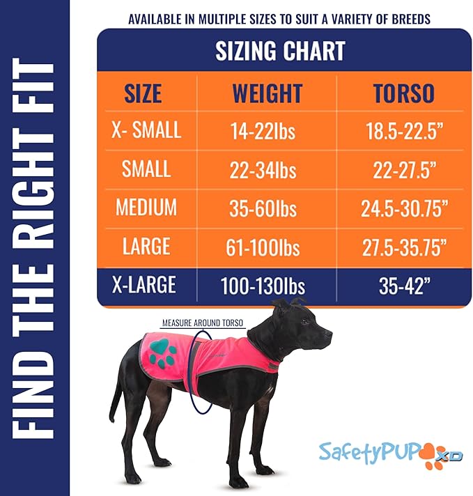 Dog Reflective Vest – Hi-Vis Fluorescent Visibility That Helps to Safeguard Your Pet On/Off Leash in Urban & Rural Areas (Pink, X-Large)-Mewly Pet